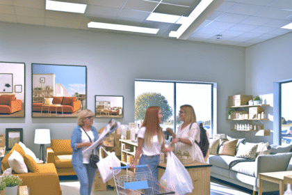 Filled shopping carts at Ikea - paid for small things