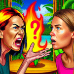 Moa's attack on Thea after the puzzle in Paradise Hotel: "You are horrible!"