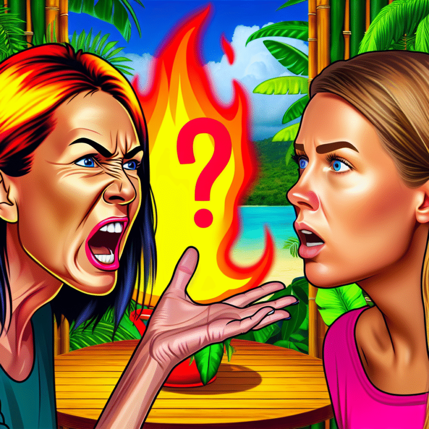 Moa's attack on Thea after the puzzle in Paradise Hotel: "You are horrible!"
