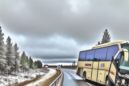 Bus in accident on E45 between Vilhelmina and Storuman