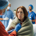 Chilled woman taken to hospital - sunken boat