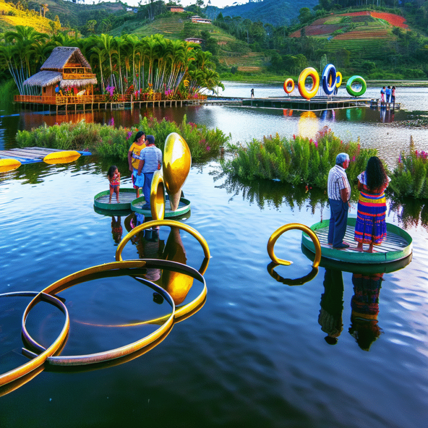 Colombia gives rings on the water