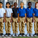 The correctional service looks over the uniforms - to suit children