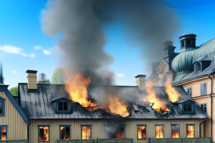 Fire at the historic Villa Godthem restaurant in Stockholm