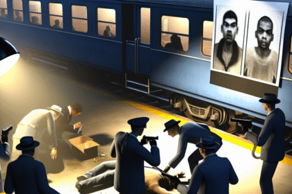 The police release pictures - he is being hunted for brazen train theft