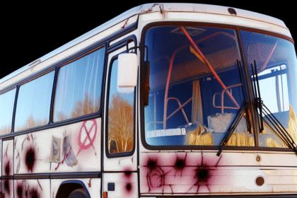 Rögle's bus vandalized in Gävle
