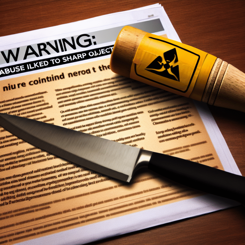 Abuse alert – "sharp object"