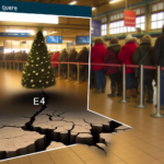 Risk of Christmas queues after large cracks on E4
