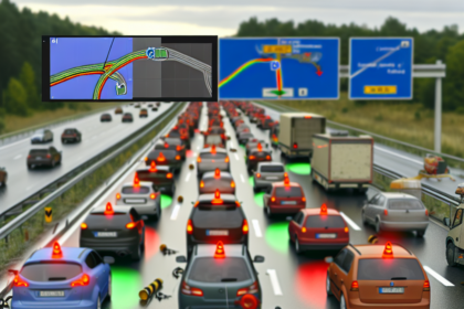 Traffic chaos on the E4