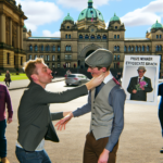 Prize winner's breach of etiquette - next to Victoria