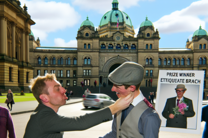 Prize winner's breach of etiquette - next to Victoria