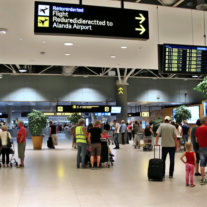 Flight turns towards Arlanda