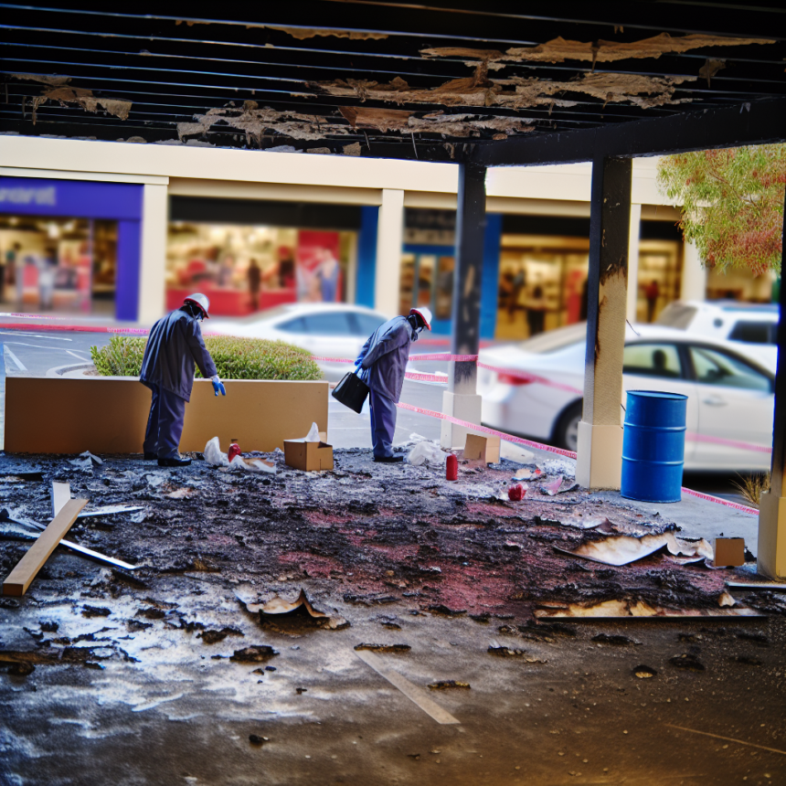 Large fire in garage at mall in Kristianstad