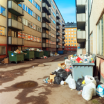 Garbage problem in Brunnsbo in Gothenburg - tenants throw out rubbish