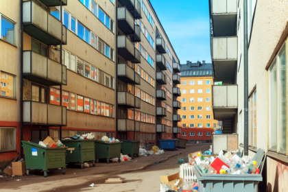 Garbage problem in Brunnsbo in Gothenburg - tenants throw out rubbish