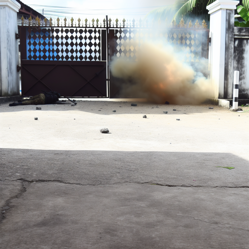 Explosion in gate: "Heavy smoke"