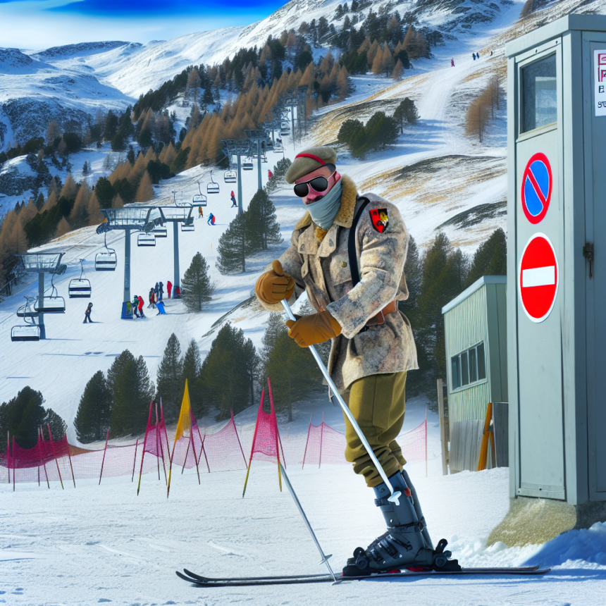 The piste guard Adam is celebrated after a heroic effort in Sälen