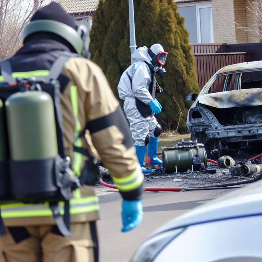 The national bomb protection is called to Jordbro - after a car fire