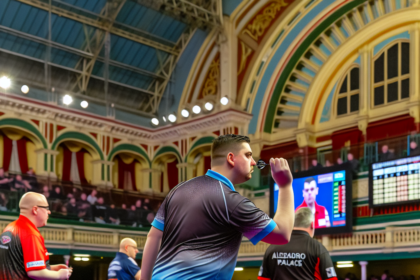 Sportbladet attends the World Darts Championship in Alexandra Palace in London