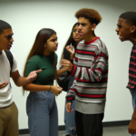 Huge row at teenage party