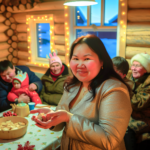 Li, 24, gave birth to the village of Vettasjärvi's first baby – in 55 years