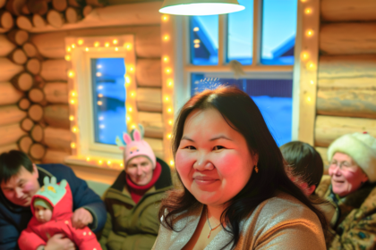 Li, 24, gave birth to the village of Vettasjärvi's first baby – in 55 years