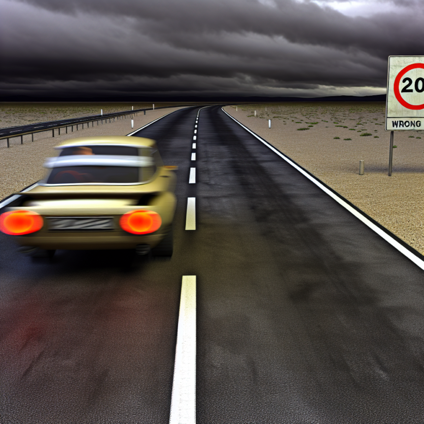 200 km/h wrong direction of travel