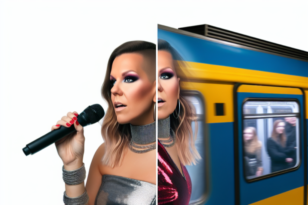 Veronica Maggio becomes a subway car in Stockholm