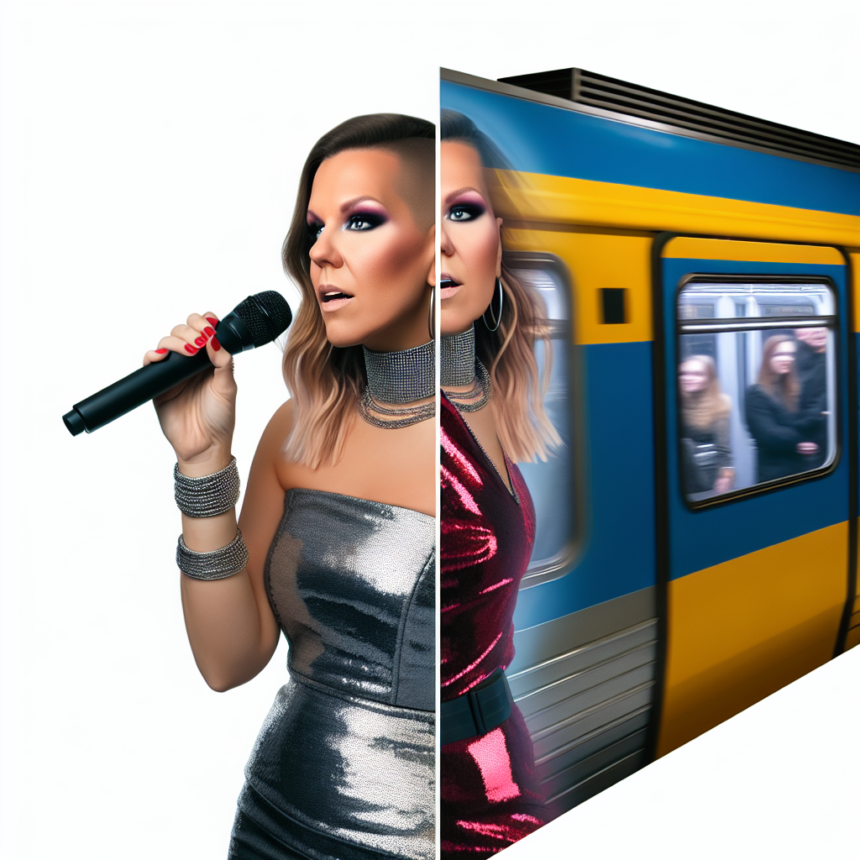 Veronica Maggio becomes a subway car in Stockholm